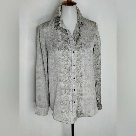 MNG REPTILE PRINT BLOUSE - Picture 6 of 11